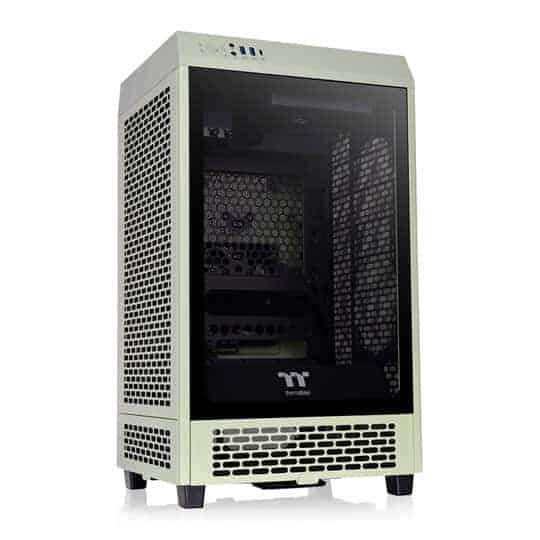 (image for) Thermaltake The Tower 200 Matcha Green Mini Chassis Tempered Glass PC Gaming Case